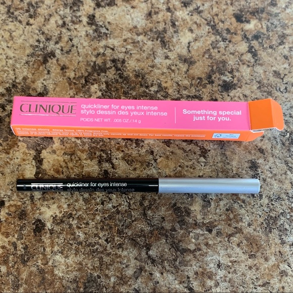 NIB Clinique quickliner for eyes intense trial size intense ebony black - Picture 6 of 8